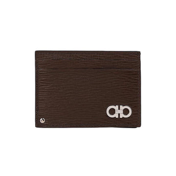 Salvatore Ferragamo Men's Double Gancini Cardholder 66 A061 BROWN 0753610 75828412 [P]