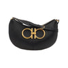 Salvatore Ferragamo 21 2885 NERO Maxi Gancio Shoulder Bag 76551569 [P]