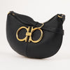 Salvatore Ferragamo 21 2885 NERO Maxi Gancio Shoulder Bag 76551569 [P]