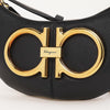 SALVATORE FERRAGAMO 21 2936 NERO 0759922 Damen Maxi Double Gancini Schultertasche 76551597 [P]