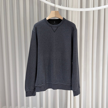 BRUNELLO CUCINELLI (Sランク/XL) / コットングレー クルーネック スウェットシャツ 159101014 [P]