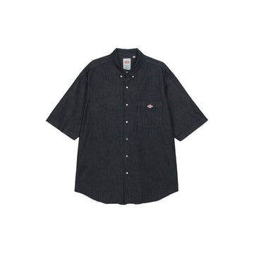 DANTON ドットボタンダウンシャツインディゴDT-B0337-IN 155887331 [P]
