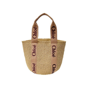 CHLOE Wool Large Basket Bag Tanrose 26SS 150478365 [P]