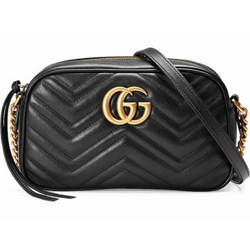 GUCCI Marmont Matelassé Schultertasche 447632 DID1T 1000 Schwarz 159103632 [P]