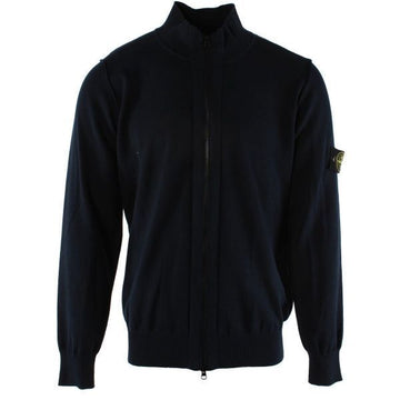 STONE ISLAND ソフトオーガニックコットンフルジッパーカーディガンニット_レギュラーフィット (8015542B2 V0020) 136712341 [P]