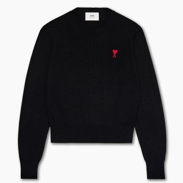 AMI Chainstitch Heart Logo Merino Wool Knit 115094998 [P]