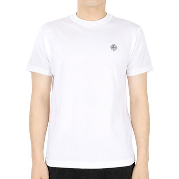 STONE ISLAND Männer Wappen Patch T-Shirt Kurzarm (Weiß) 801523757 A0001 75057914 [P]