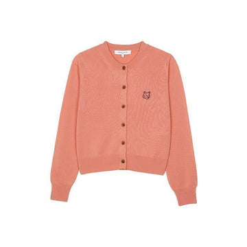 MAISON KITSUNE Damen Bold Fox Kopf Patch Regular Cardigan Gerbera Rot MW00508KT1036-0092 129915888 [P]