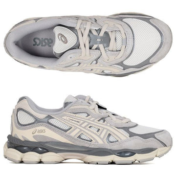 ASICS クリームオイスタグレーゲルNYCスニーカー 1201A789 103 150240526 [P]