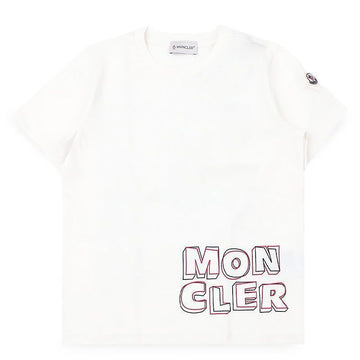 MONCLER T-Shirt mit Logo-Druck aus Baumwolle (Weiß) 8C00006 89AFV 034 12,14A (auch für Erwachsene geeignet) 154518570 [P]