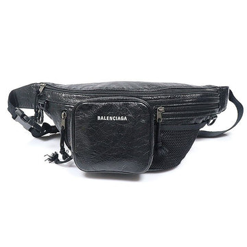 Balenciaga Black Arena Calfskin Explorer Multi-Zip Sling Bag Belt Bag 620261 159115341 [P]