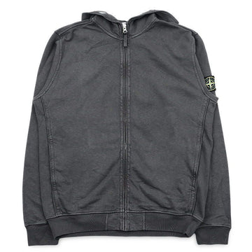 STONE ISLAND Herren Kapuzenjacke mit Badge und Old Effect (Charcoal) L1S15 6100032 S0060 V0165 153364495 [P]