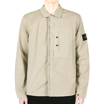 STONE ISLAND ストーン メンズ ワッペン パッチ スーピマ コットン ツイル シャツ ジャケット（デザート） K1S15 1200033 S0010 V009A 124578529 [P]
