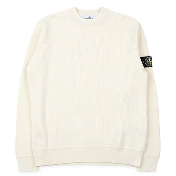 Stone Island Men's Crew Neck Knit Sweatshirt (Ivory) L1S15 5100154 S00D8 V0093 152825895 [P]