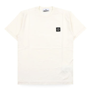 Stone Island Men's Logo Patch Round Neck Short Sleeve (Ivory) L1S15 2100027 S0013 V0093 152746786 [P]