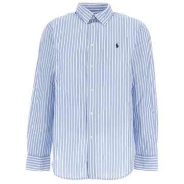 Polo Ralph Lauren Classic Fit Stripe Cotton Linen Shirt 157616908 [P]
