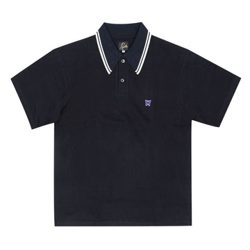 NEEDLES 半袖ポロシャツ D-Black レギュラーカラー メンズ半袖Tシャツ 159116467 [P]