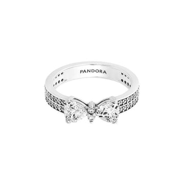 PANDORA Ring Sparkling Bow Double Row Silber Damenring 140549190 [P]