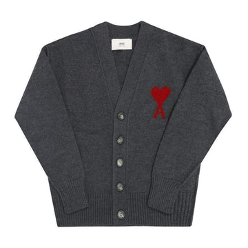 AMI Cardigan big heart logo Intarsia 150441951 [P]