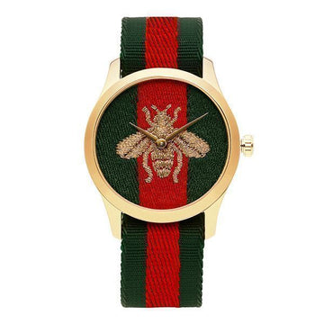 Gucci Watch YA126487B Le Marché de Mervey Bee Signature NATO Watch 41425951 [P]