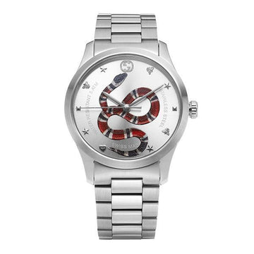 Gucci G-Timeless Pre-Fall Collection Cat Watch Silver Metal Watch 41425979 [P]