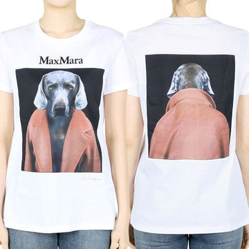 MaxMara CIPRIA Cotton Short Sleeve (White/Red) 2421946071600 012 127540640 [P]