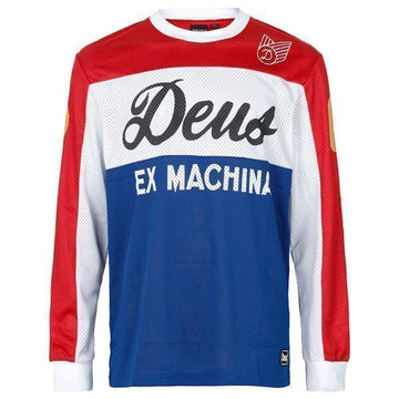 DEUS EX MACHINA Tricolore Saver Moto Jersey Langarm T-Shirt 155431683 [P]