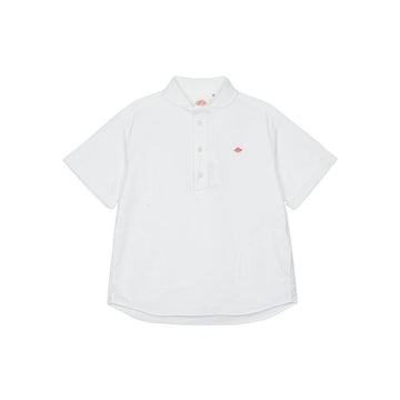 DANTON 女性ラウンドカラー プルオーバー シャツ ホワイト DT-B0283-WH 155887173 [P]