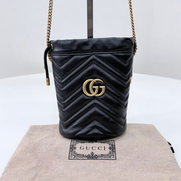 GUCCI [Sランク/ミニ] バケットバッグ クロスボディ ブラック 159127000 [P]
