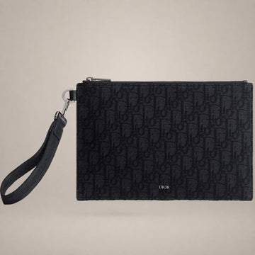 DIOR A5ポーチブラックオブリークジャカード 152839693 [P]