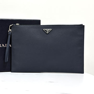 PRADA Clutch Bag mit Dreieckslogo in Navy 159133932 [P]