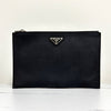 PRADA Saffiano Dreieckslogo Clutch Tasche Schwarz (2NG005) 159134112 [P]