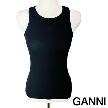 GANNI Butterfly-Logo Baumwoll Rip Tanktop A1050172 156498532 [P]