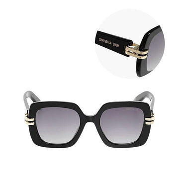 DIOR レディース ロゴ ブラック スクエア サングラス 150467140 [P]