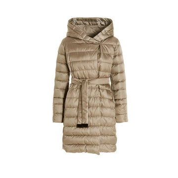 MaxMara Reversible Hooded Belted Padded Jacket Beige 2529496055 070 149268587 [P]