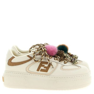 Fendi Leather Low-top Platform Charm Sneakers 148273076 [P]