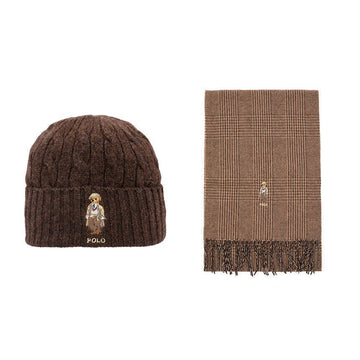 Polo Ralph Lauren Charles Bear Gift Set Beanie Scarf 149323698 [P]