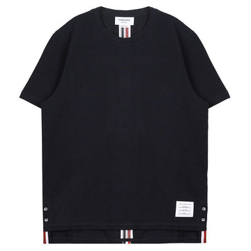 THOM BROWNE ラフリマ メンズ コットン 半袖 Tシャツ MJS056A00050-415 73936780 [P]