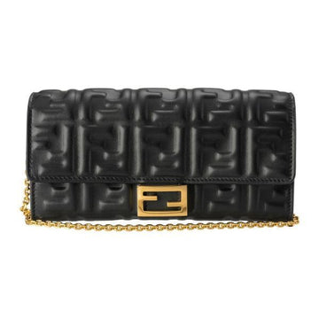 Fendi Baguette nappa leather continental wallet with chain 148817758 [P]