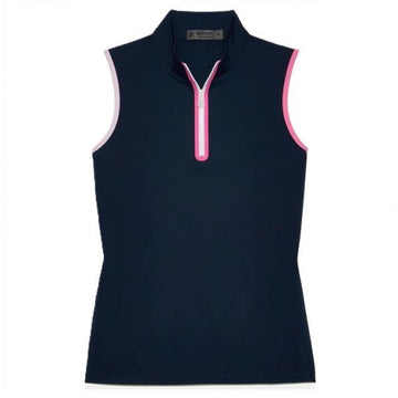 GFORE Mock Neck Silky Tech Nylon Quarter Zip Sleeveless 138879892 [P]