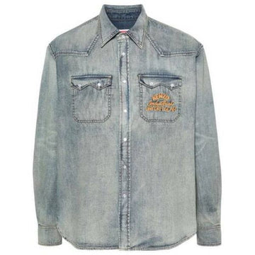 KENZO Varsity Denim Western Hemd 115107246 [P]