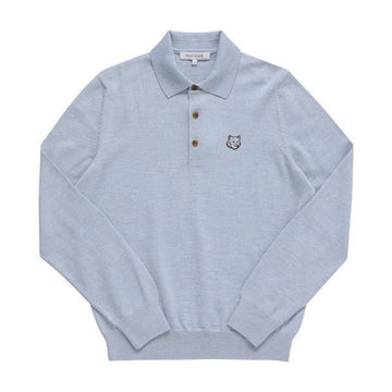 MAISON KITSUNE ボールド フォックス ヘッド パッチ ポロ 長袖 MM00211KT1036 H410 83148774 [P]