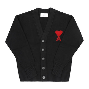 AMI Cardigan Big Heart Logo Intarsia Men's Cardigan Women's Cardigan UKC367 018 009 148682009 [P]