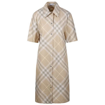 BURBERRY チェック柄コットンシャツドレス 75923151 [P]