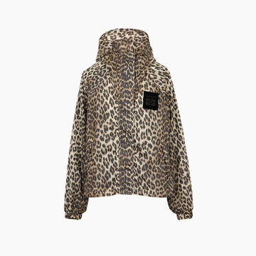 Ganni Leopard Print Nylon Jacket 159162804 [P]