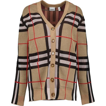 BURBERRY チェックテクニカルコットンカーディガン 153842925 [P]