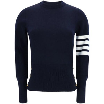 Thom Browne Classic 4-Bar Knit Sweater in Wool Milano Stitch 149707550 [P]