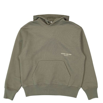 STONE ISLAND 638X5 コットン フリース フード スウェットシャツ V0075 120641205 [P]