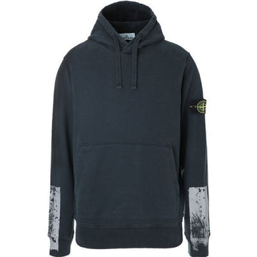 STONE ISLAND TAPE FOUR PRINT ブラッシュドコットンフリースフーディ 151465520 [P]