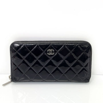 CHANEL ペイント ブラック レザー 大財布 5TCHW5226 126949233 [P]